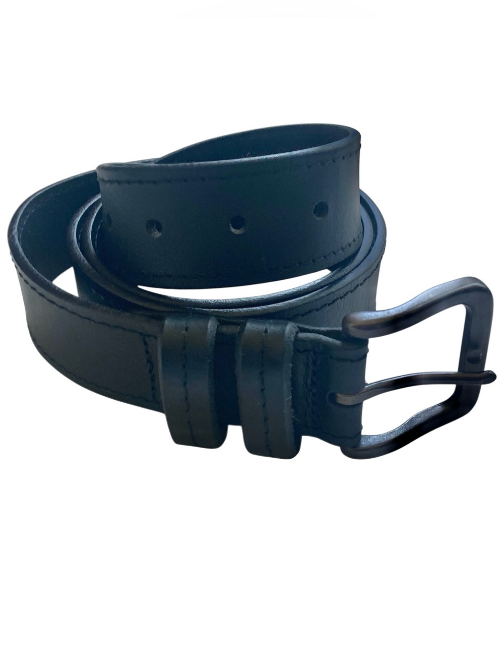 Wrangler Black Leather Belt with Matte Buckle